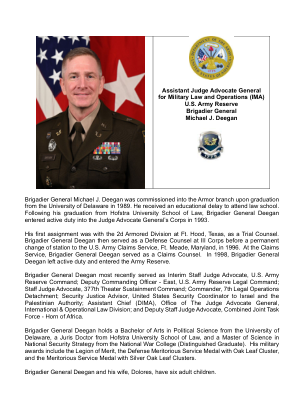 准将 Michael J. Deegan